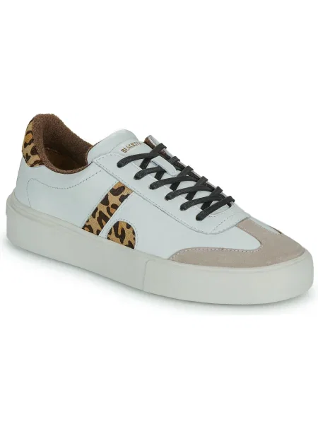 Pantofi Blackstone cu model leopard alb
