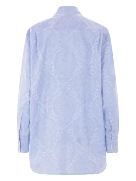 Pijamale Etro cu imagine cu model paisley albastru