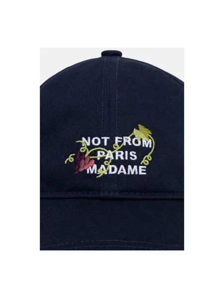 Drôle de Monsieur czapka z daszkiem Vine Embroidered Slogan niebieska