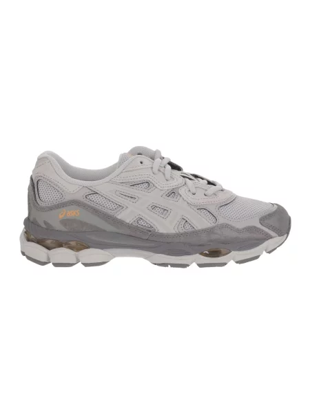 Sneakersy Asics skórzane z siateczki szare