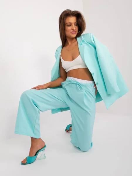 Pantaloni Fashionhunters alb