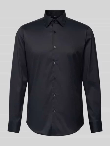 Koszula biznesowa o kroju regular fit z kołnierzykiem typu kent model ‘Joe’ Boss czarna