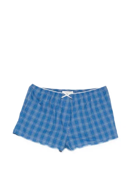 Pantaloni scurți Faithfull The Brand în carouri albastru