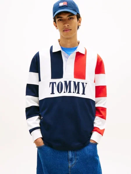 Tommy Jeans bluza polo Mężczyźni S niebieski