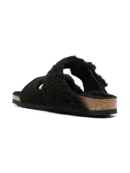 Klapki Birkenstock zamszowe czarne