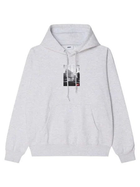 Hanorac din fleece Obey din fleece gri