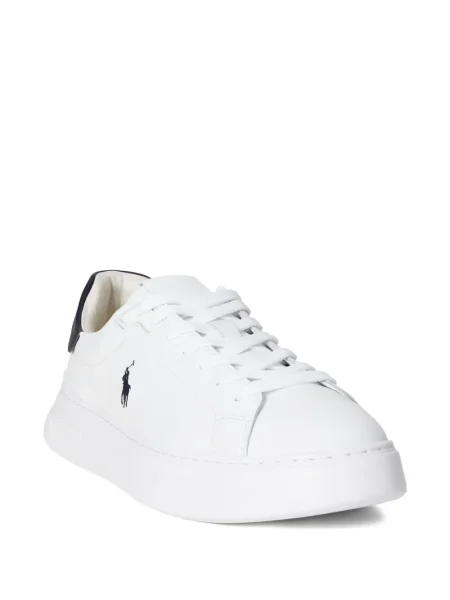 Briaunotas pusiau užtrauktukas zomšinės bokseriai Polo Ralph Lauren balta