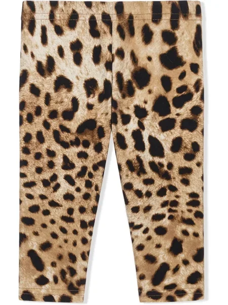 Legginsy dziecięce Dolce And Gabbana brązowe