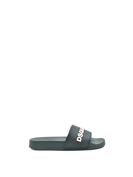 Klapki Dsquared2 z logo czarne