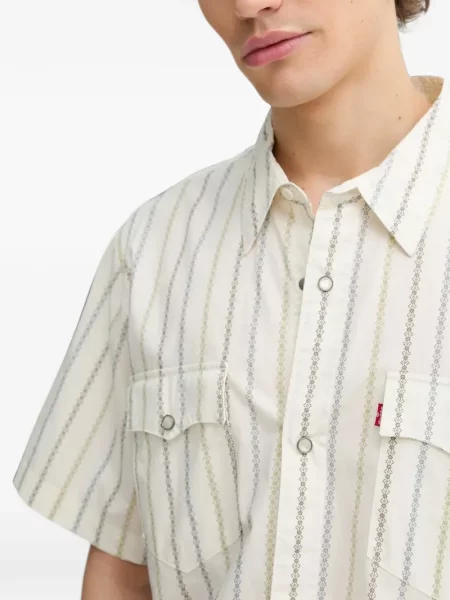 Scurt pantaloni scurți Levi's® cu broderie cu dungi alb
