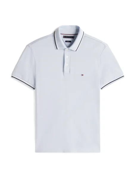 TOMMY HILFIGER Tricou bleumarin / albastru pastel alb