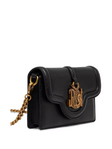 Colier Just Cavalli cu model piele de șarpe negru