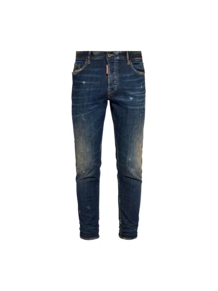 Skinny jeansy skinny Dsquared2 niebieskie
