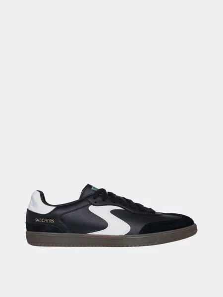 Кеди низькі Skechers шкіра/штучна шкіра чорний