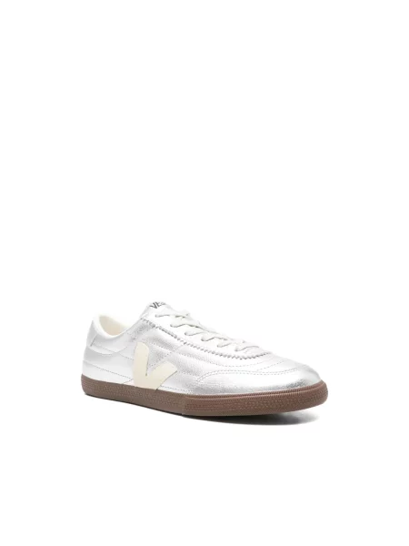Sneakersy Veja sznurowane z logo szare
