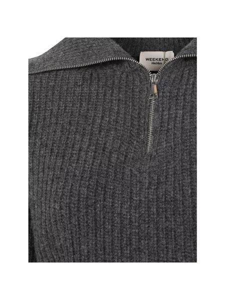 Sweter Weekend Max Mara wełniany szary