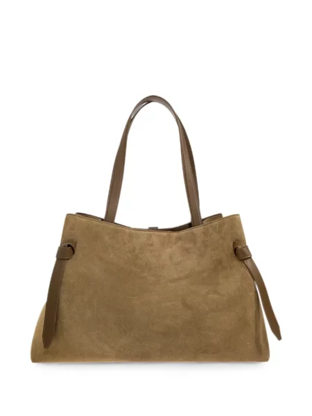 Τσάντα shopper Yuzefi σουέτ καφέ
