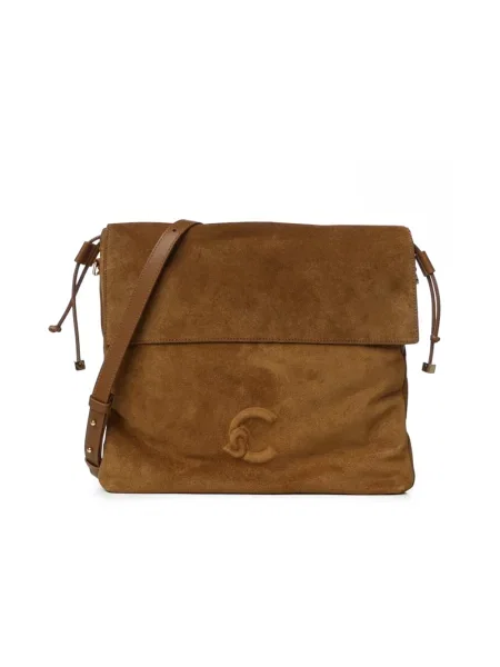 Torebka crossbody Coccinelle zamszowa brązowa