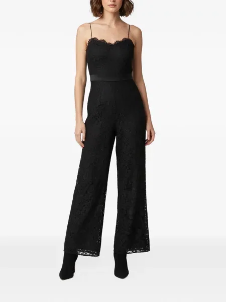 Salopetă Dvf Diane Von Furstenberg din dantelă negru