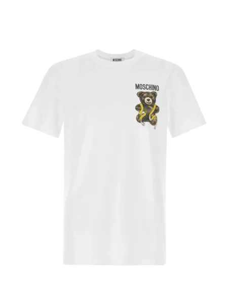 Ursuleț de pluș tricou Moschino cu imagine alb