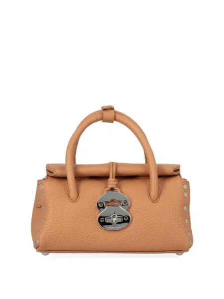 Mała torebka skórzana Zanellato brązowa