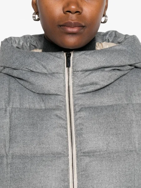 Palton Peserico cu glugă gri