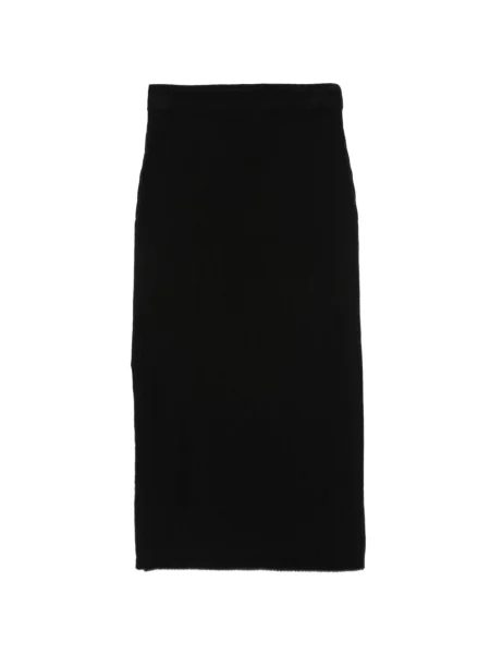 Fustă midi Allude tricotate negru