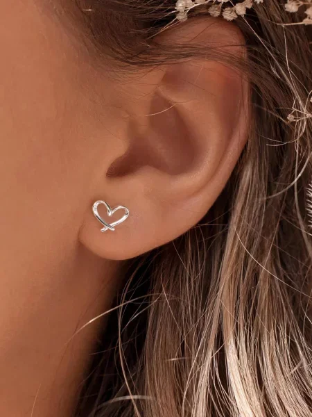 Alster Herz Náušnice Earrings "Love Heart" stříbrná