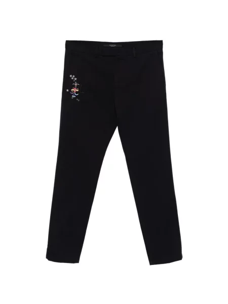 Pantaloni Valentino Garavani cu broderie negru