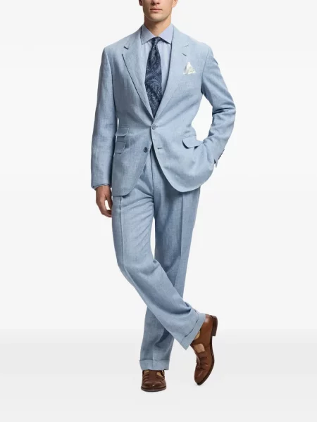 Μπλέιζερ Ralph Lauren Purple Label διπλόκουμπα μπλε