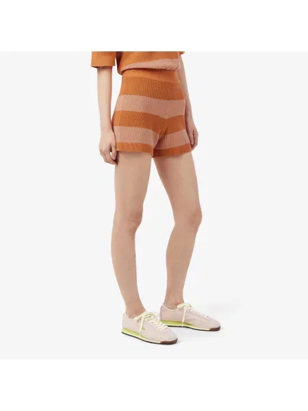 Lacoste Szorty W Paski Regular Fit pomarańczowe