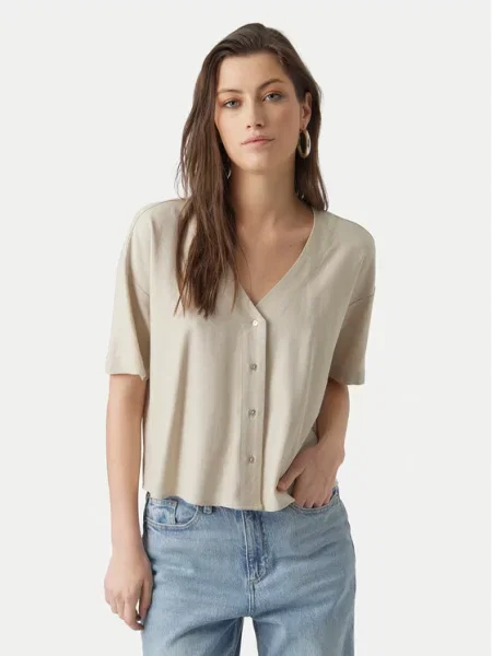 VERO MODA Blúzka Jesmilo sivobéžová béžová