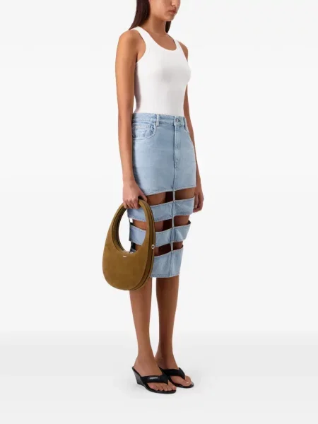 Fustă din denim Coperni până la genunchi albastru