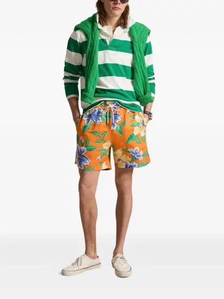 Ριγέ δερμάτινος κάλτσες Polo Ralph Lauren με κορδόνι μαύρο