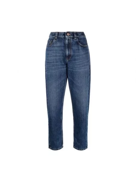 Zwężane dżinsy Brunello Cucinelli zwężany niebieski