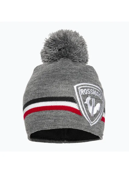 Șapcă de iarnă Rossignol Rooster Pompon pentru bărbați heather gri