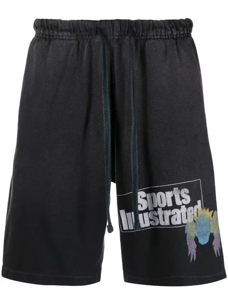 Pantaloni scurți Alchemist cu imagine negru
