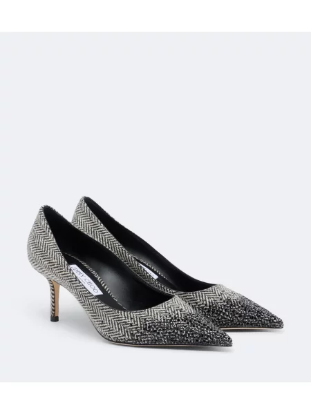 Pantofi cu toc Jimmy Choo cu model herringbone