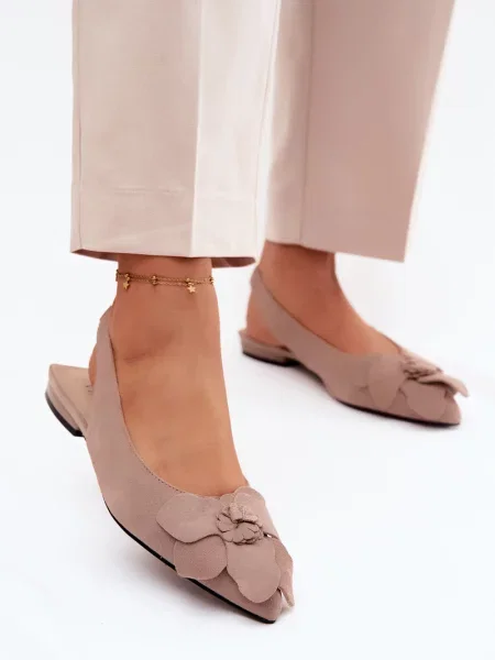 Sandale Vinceza din piele cu model floral alb