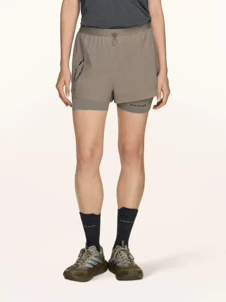 Adidas Bežecké Šortky 2 V 1 khaki