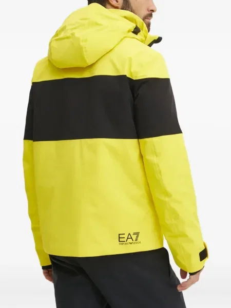 Geacă Ea7 Emporio Armani cu glugă galben