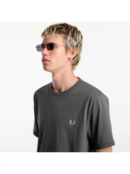Тениска FRED PERRY Ringer T-shirt Field Green L зелено