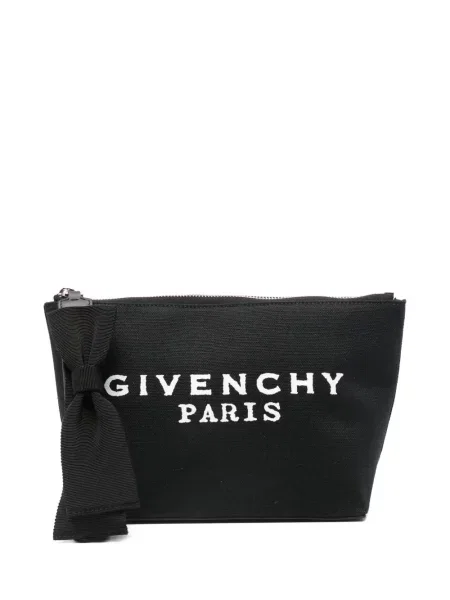 Geantă plic Givenchy cu funde negru