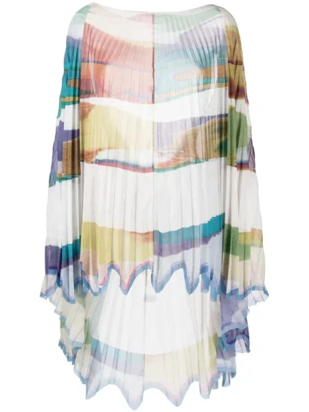 Tunika Maticevski z nadrukiem w abstrakcyjne wzory drapowana