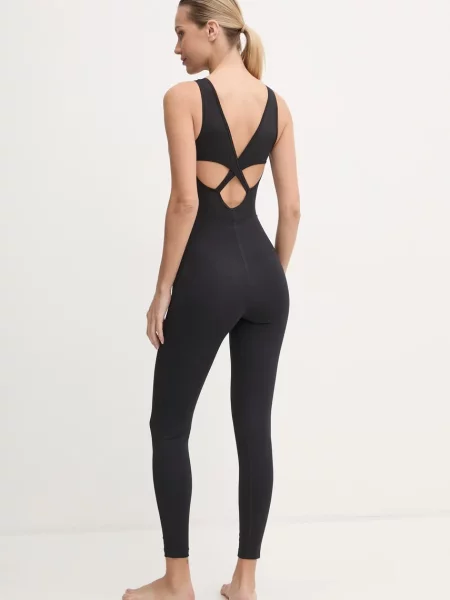 Casall kombinezon do jogi Catsuit z dekoltem okrągłym czarny