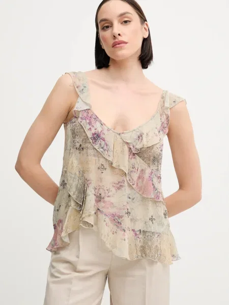 Hoss Intropia bluzka wzorzysta zielony