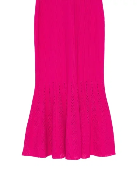 Rochie midi Hervé Léger tricotate roz
