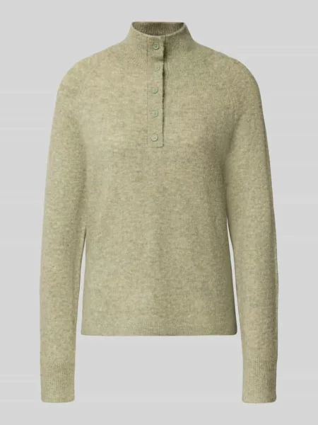 Sweter o kroju regular fit z dzianiny z dodatkiem wełny i moheru model ‘Plutton’ Opus