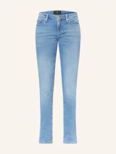 7 For All Mankind Úzké Džíny Low Skinny Slim Illusion bluehaven
