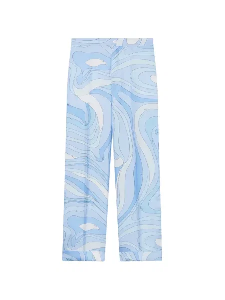 Pantaloni Pucci de mătase cu imagine albastru